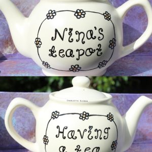 Hand Drawn Personalised Teapot by Charlotte Kleban Hand Drawn World. Lovely idea for a gift for a lovely person