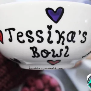 Personalised Love Hearts Design Bowl