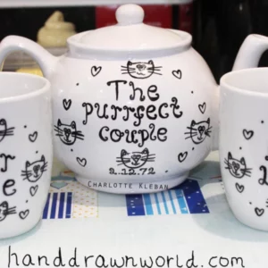 Cats Design Tea Set For Two