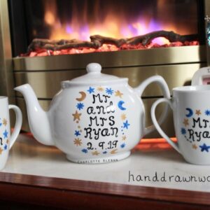 Moon and Stars Design Tea Set For Two