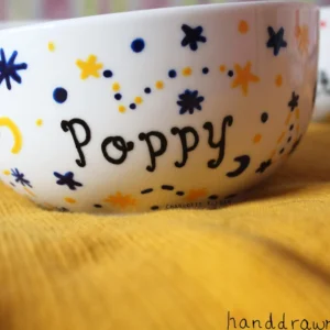 Personalised Moon And Stars Design Bowl