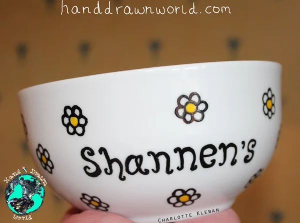 Personalised Daisies Design Bowl